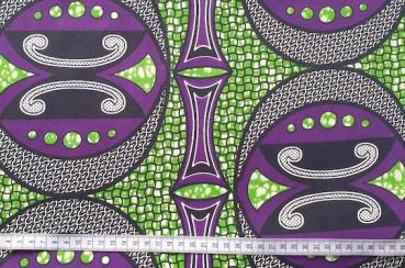 Preview: PURPLE UFO Waxprint Stoff